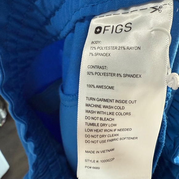 Figs Royal Blue High Waisted Regina Jogger XLP (1 of 2 available) - Picture 3 of 5